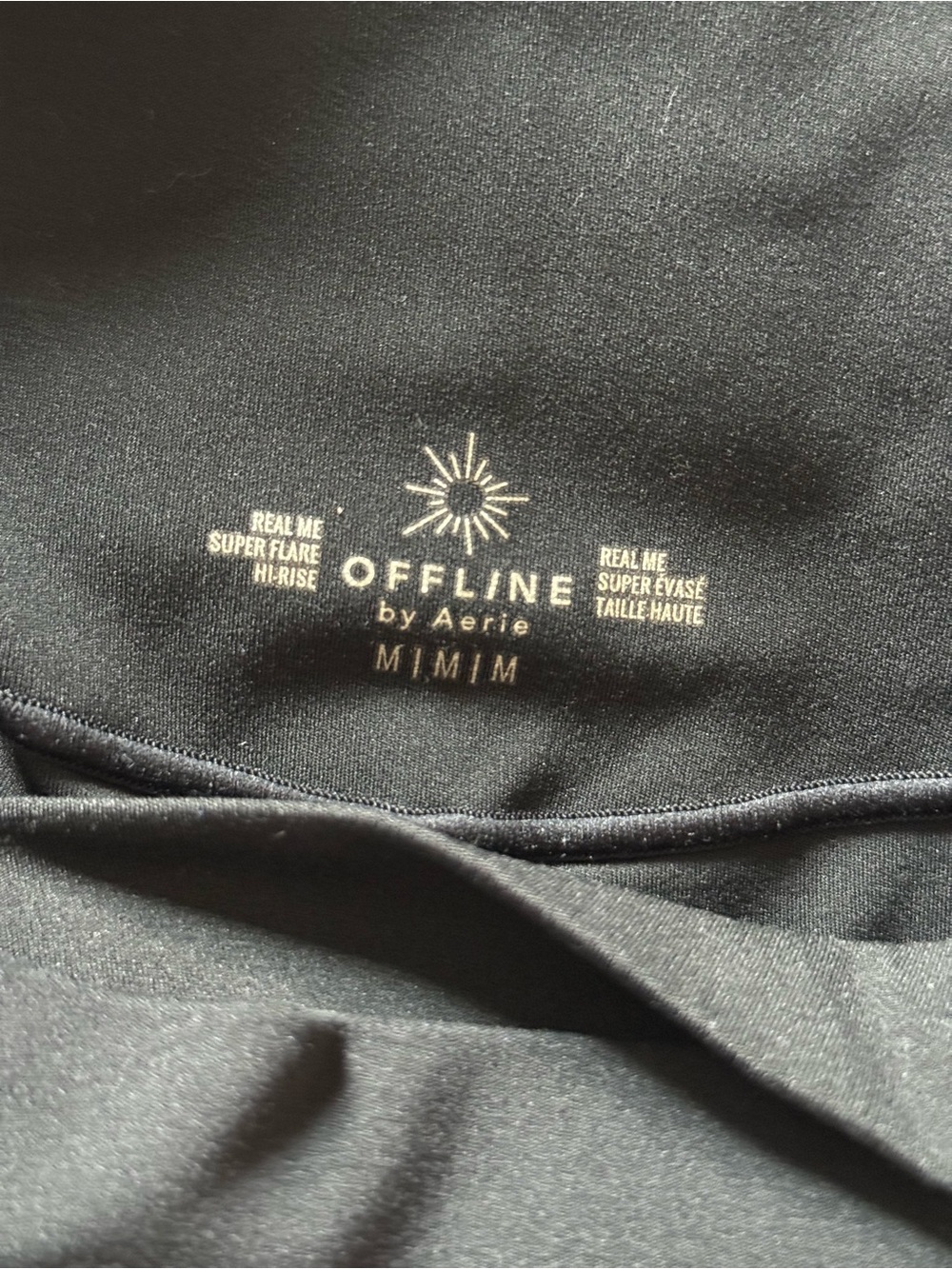 OFFLINE By Aerie Real Me High Waisted Crossover Flare Legging True Black Medium - Picture 9 of 13
